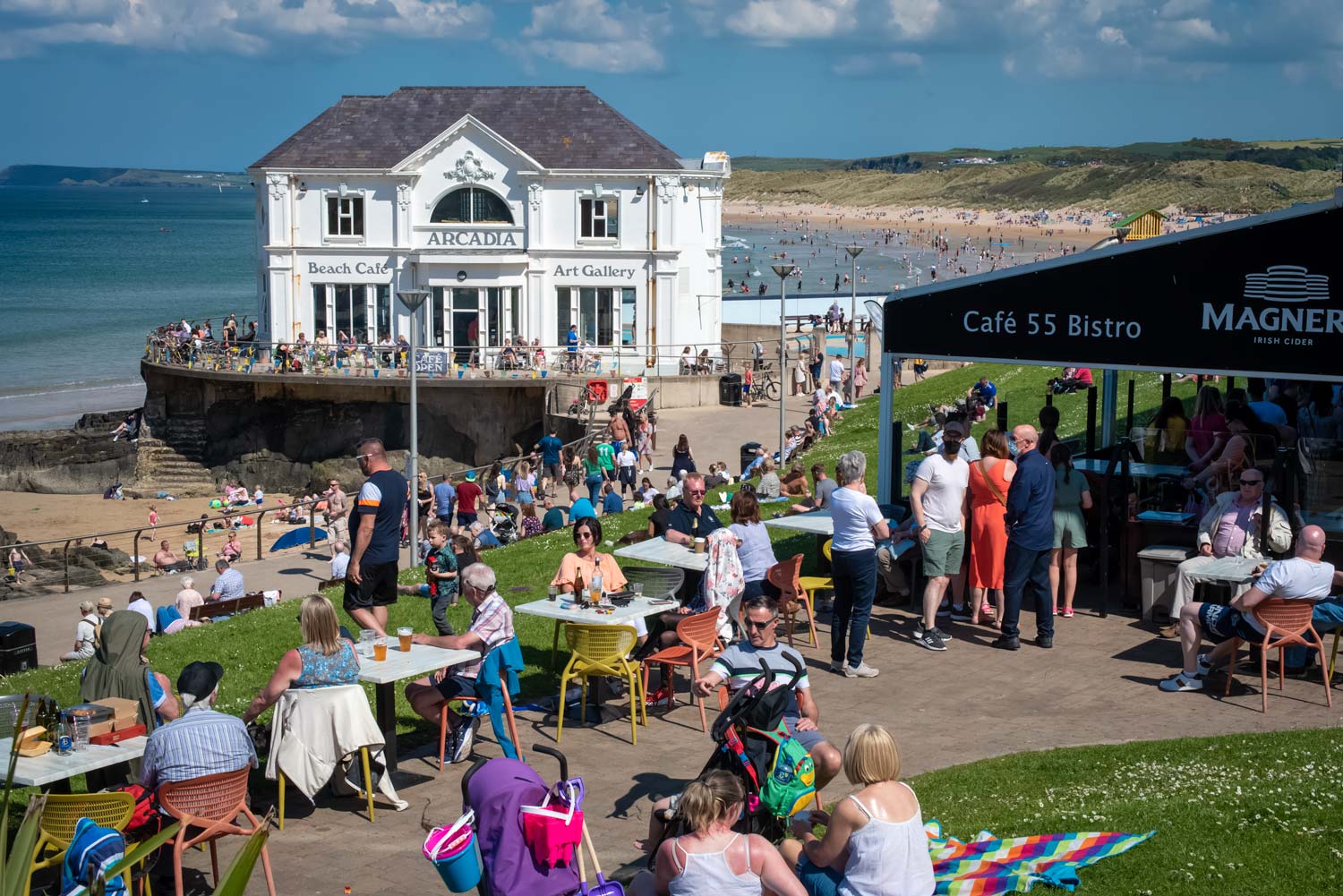 Some will remember the days when The Arcadia was a popular Ballroom. Nowadays it's a popular beach cafe.