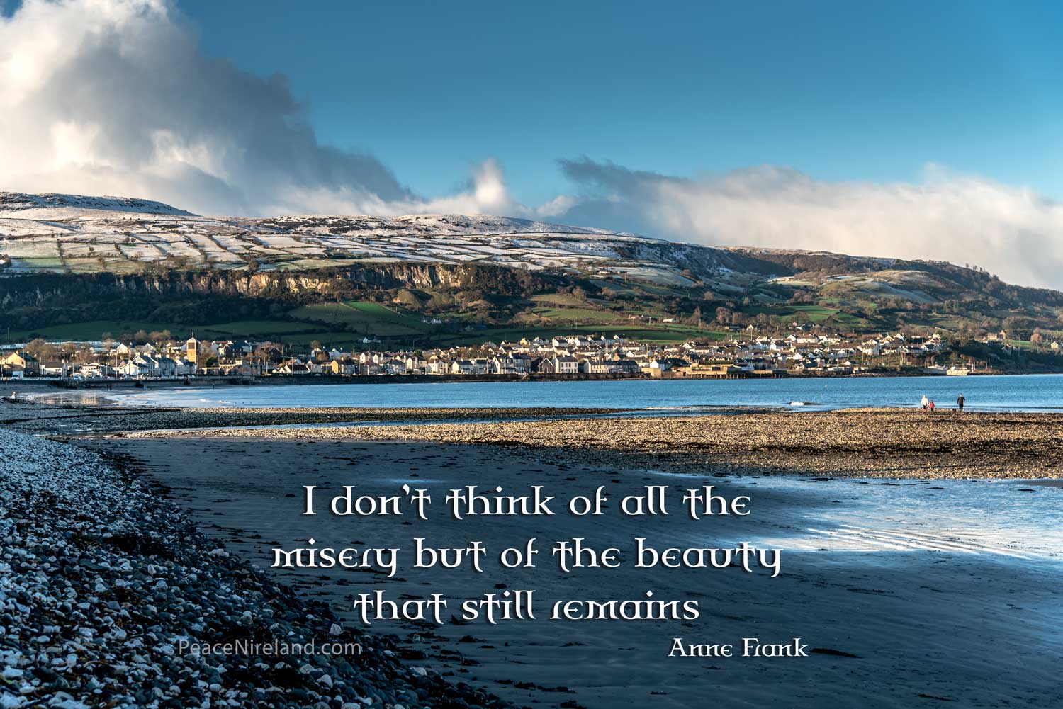 Taken on 30 December 2020, the hills above Carnlough, County Antrim, display the first snow of the winter.