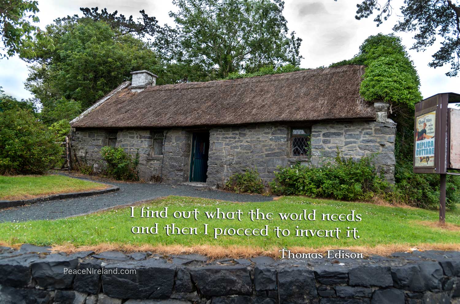 Replica of the cottage used in the filming of The Quiet Man in Connemara, County Galway.